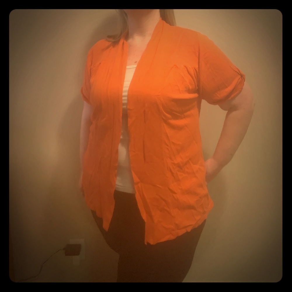 Orange cardigan